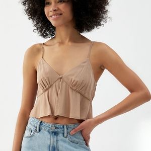 LA Hearts Flowy Cropped Camisole Size Medium